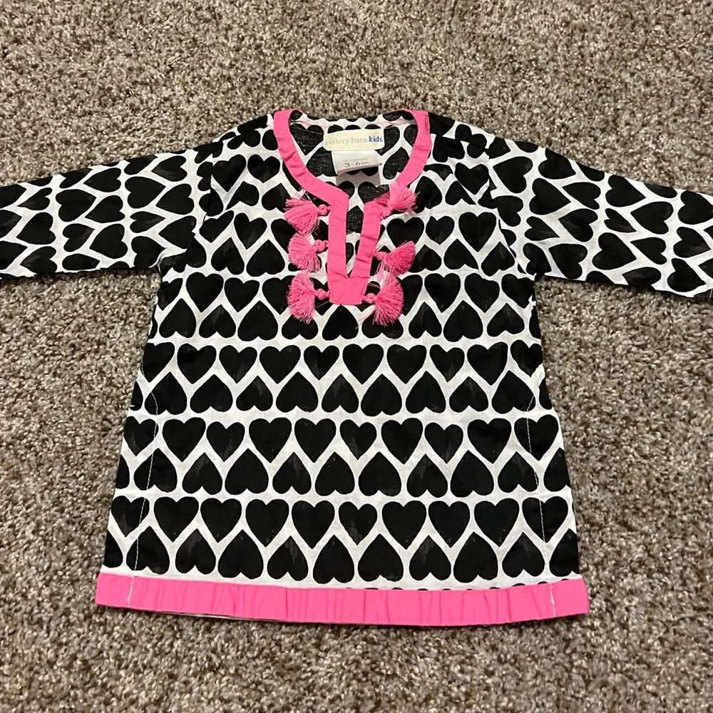 Pottery Barn Kids baby caftan 3-6 NWOT